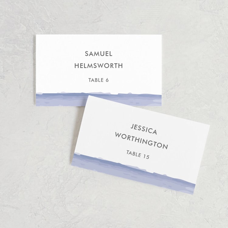 "Set Sail" - Place Cards in Mediterranean by Sarah Brown - Front