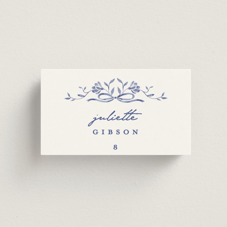 "Daisy Toile" - Place Cards in Willow by Susan Zinader - Front