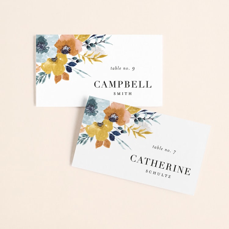 "Daydream" - Place Cards in Honey by Beth Schneider - Front