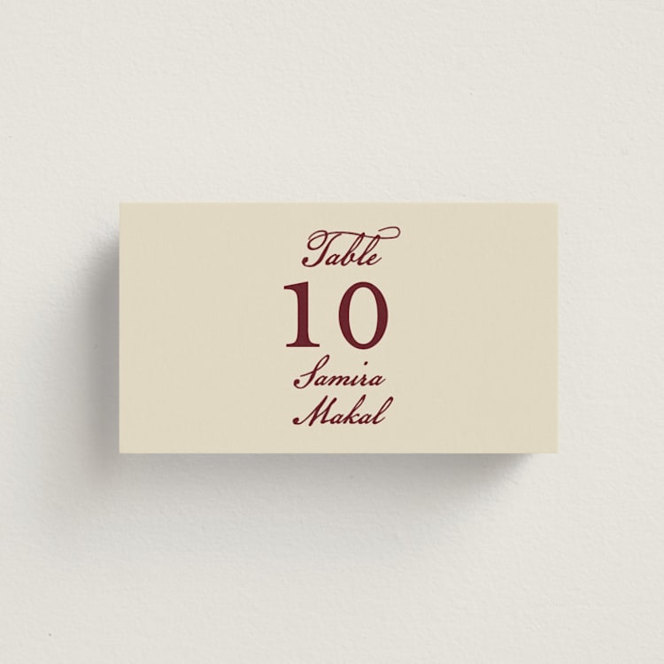 "Mughal Gardens" - Place Cards in Ivory by Sherley Ferreira - Front