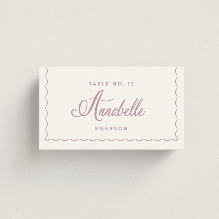"Lavender Dreams" - Place Cards in Lilac Dreams by Design Lotus - Front