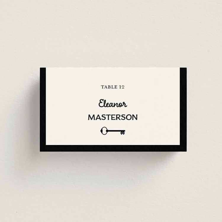 "Hotel" - Place Cards in Ivory by Studio Suku - Front