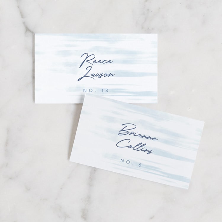 "Marine" - Place Cards in Wave by kelli hall - Front