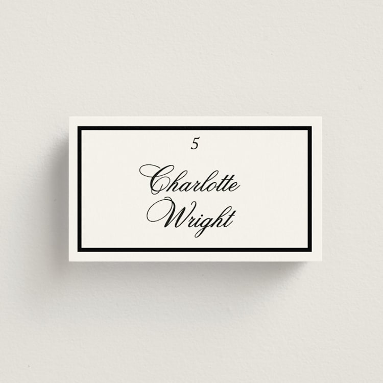 "Chic Union" - Place Cards in Mystic Raven by Cass Loh - Front