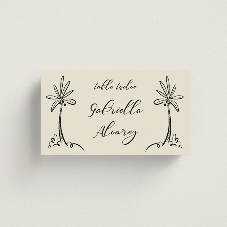 "Sundaland Gardens" - Place Cards in Ivory by Ani Somi - Front