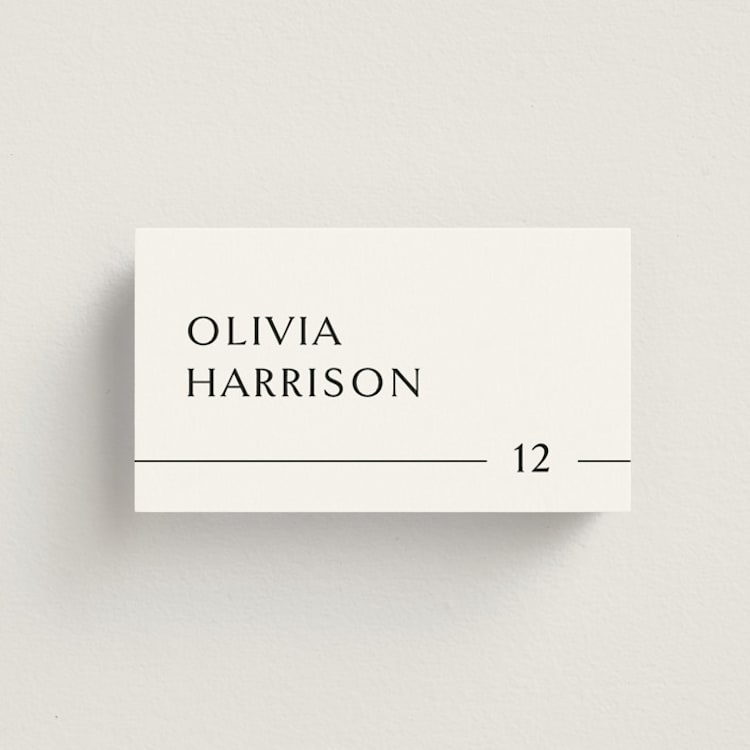 "Align" - Place Cards in Cotton by Jennifer Postorino - Front