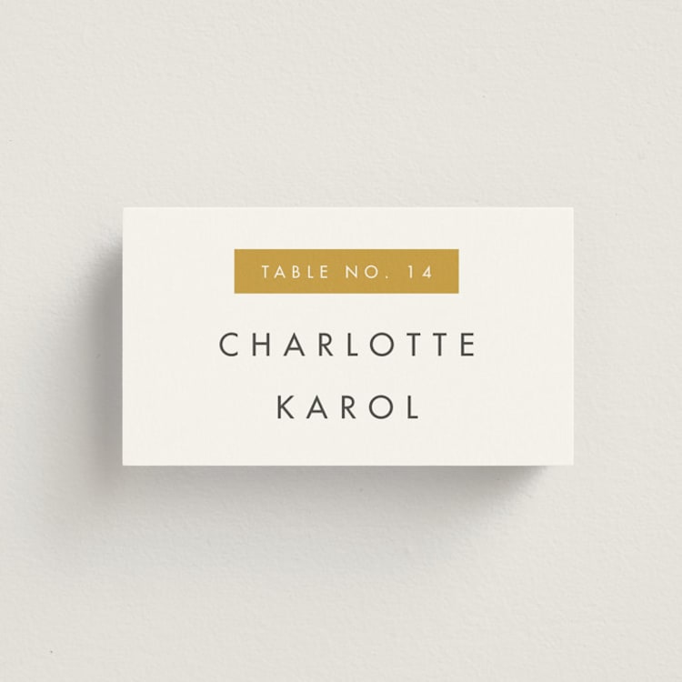 "Colorfield" - Place Cards in Buttercup by Snow and Ivy - Front