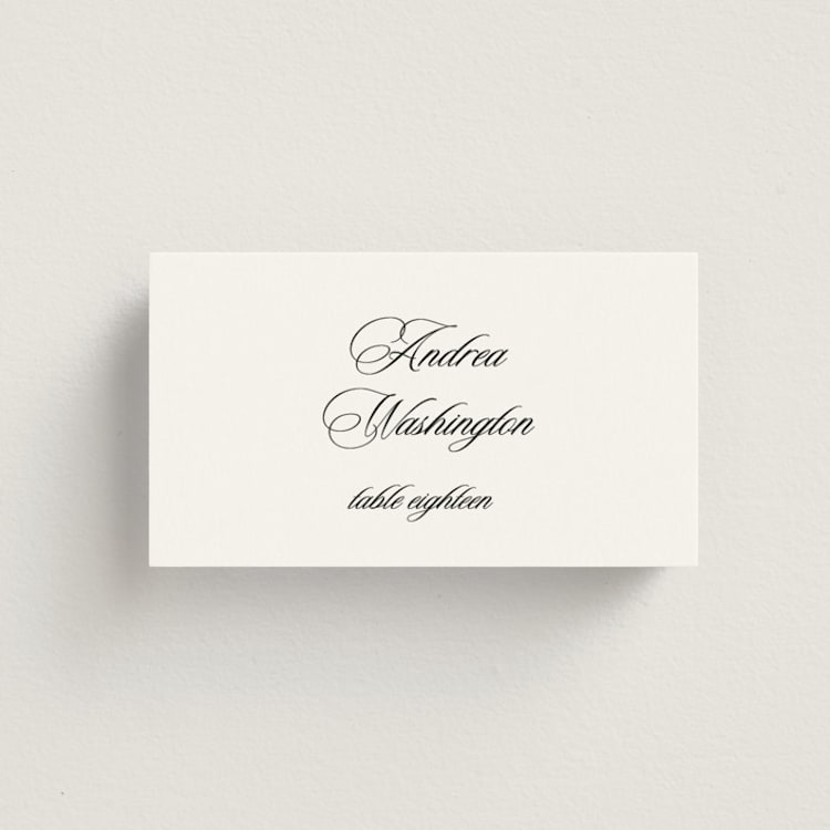 "Black Tie" - Place Cards in Ink by That Girl Press - Front