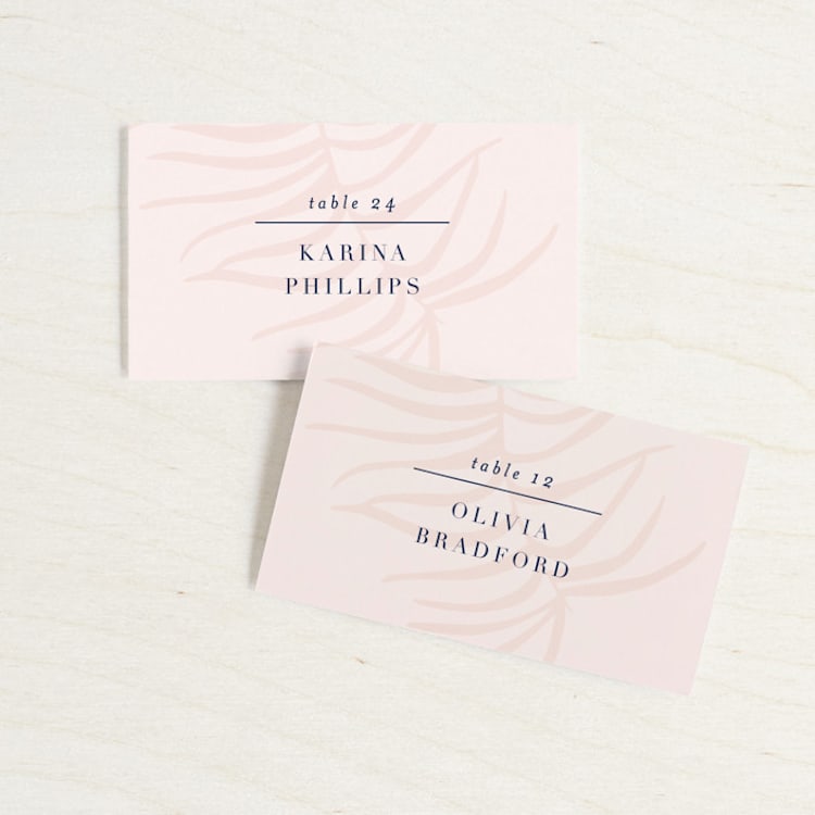 "Acapulco" - Place Cards in Indigo by Angela Marzuki - Front