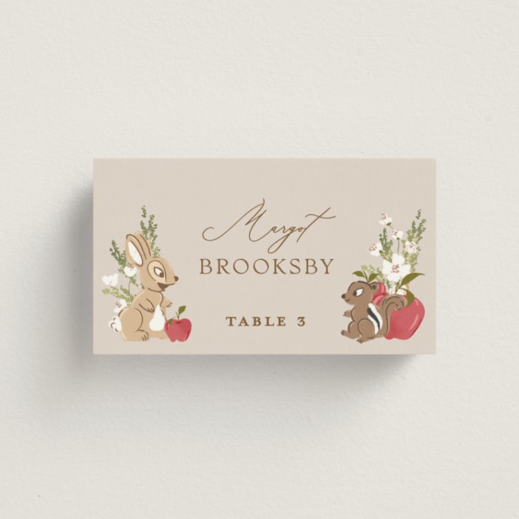 "Disney's Snow White Someday" - Place Cards in Forest Floo by Erin L. Wilson - Front