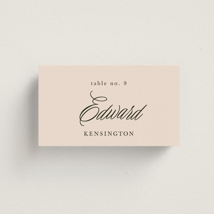 "Arboretum" - Place Cards in Almond by Morgan Kendall - Front
