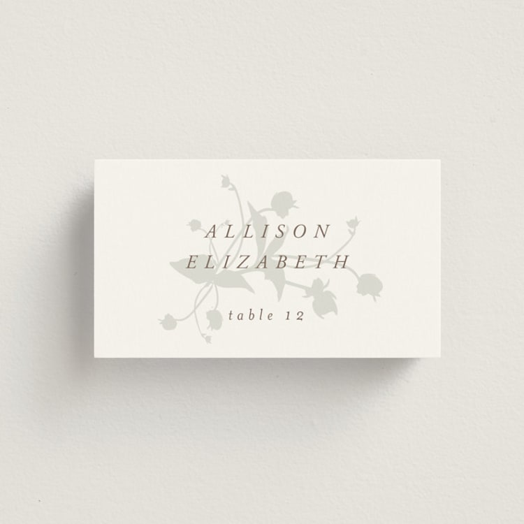 "Autumnal" - Place Cards in Fawn by AK Graphics - Front