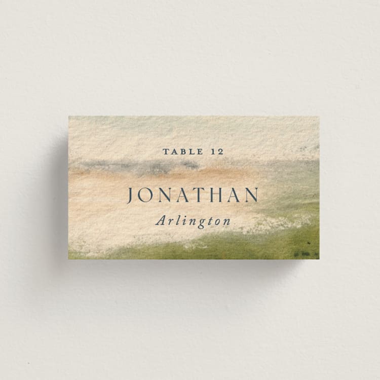 "Bluestem Fields" - Place Cards in Meadow by Holly Whitcomb - Front