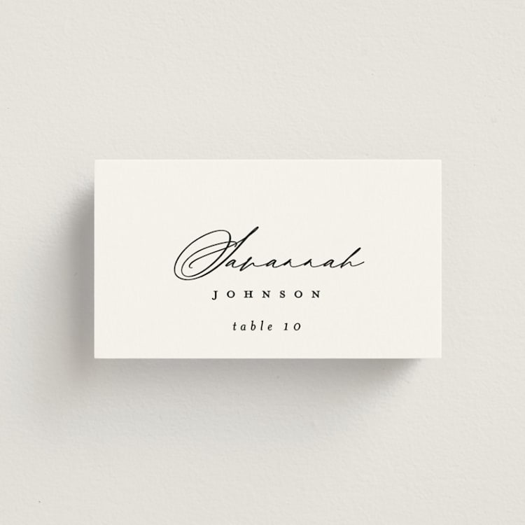 "Grande" - Place Cards in Cotton by Carolyn Nicks - Front