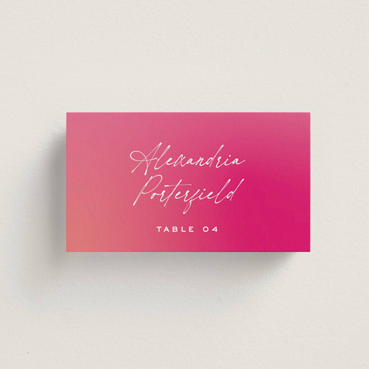 "Pop Romance" - Place Cards in Fruit Punch by Ashley DeMeyere - Front