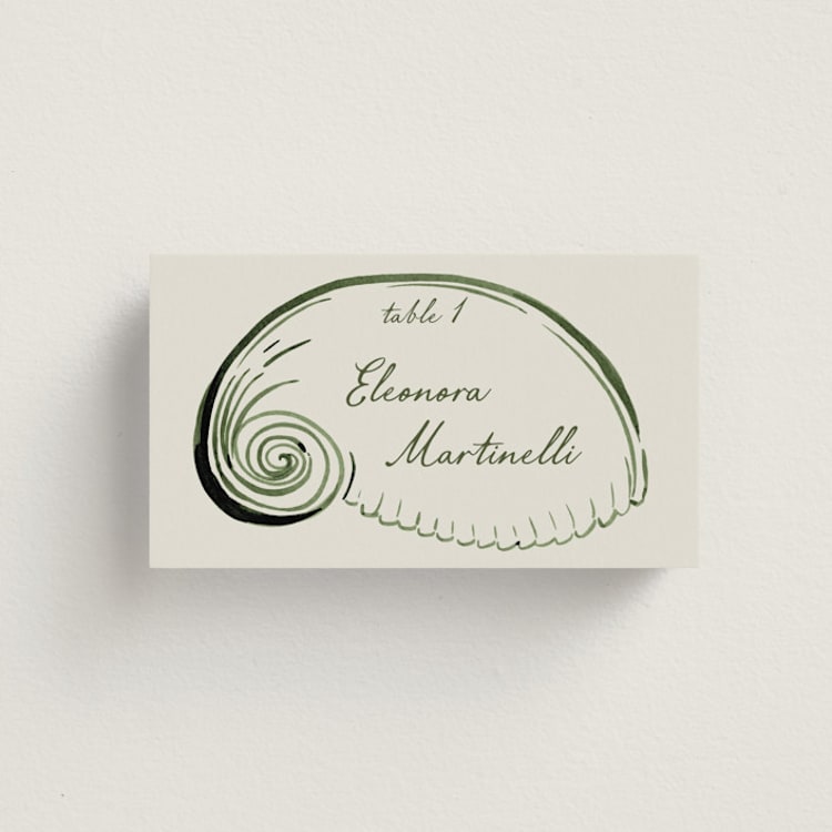 "Puglia" - Place Cards in Algae by Pati Cascino - Front