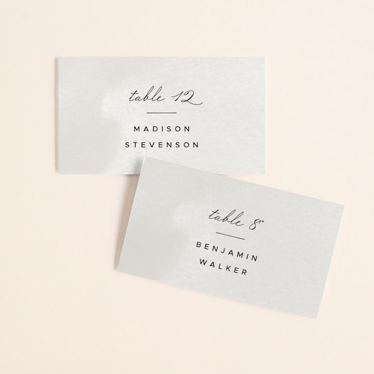 "Elegant Crest" - Place Cards in Stone by Ariel Rutland - Front