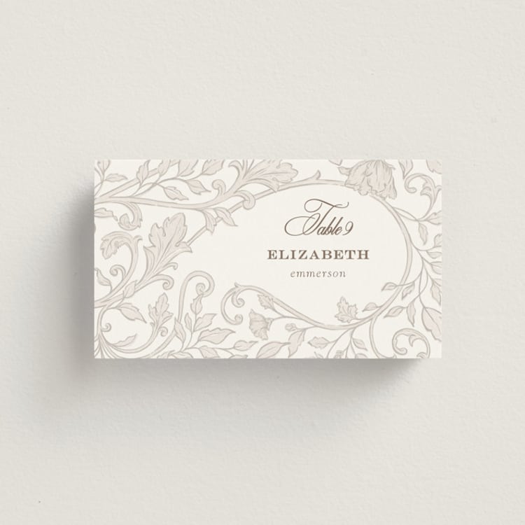 "vintage flourishes" - Place Cards in Natural by BR Designs - Front