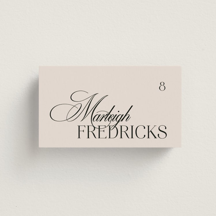 "Sibonie" - Place Cards in Ivory by Melanie Kosuge - Front