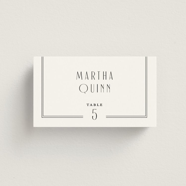 "Black Tie Elegance" - Place Cards in Tuxedo by Nicoletta Savod - Front