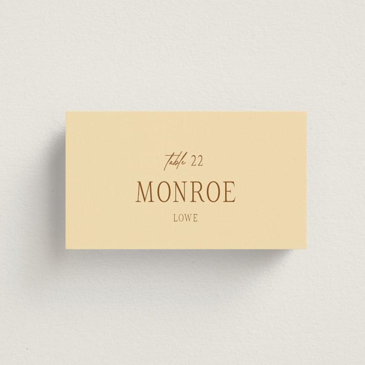 "Classic and Floral" - Place Cards in Bark by Jen Ramsey - Front