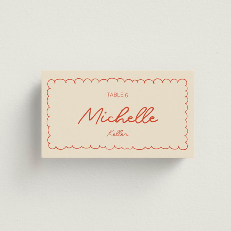 "Party On!" - Place Cards in Sangria Spark by Zove Ahhh - Front