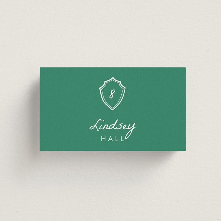 "Palm Tree Crest" - Place Cards in Palm by Erika Firm - Front