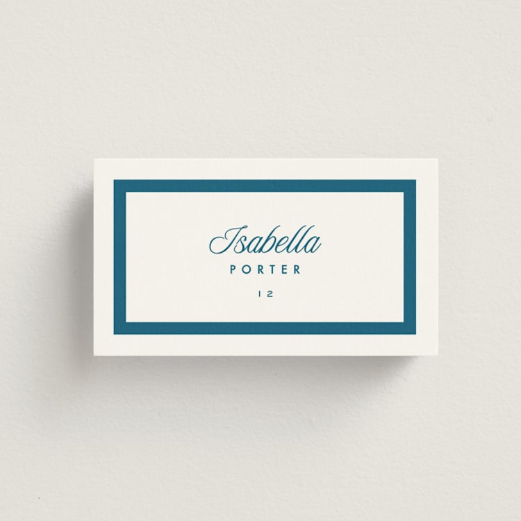 "Coast" - Place Cards in Ocean by Kelly Schmidt - Front