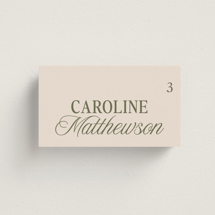 "Soria" - Place Cards in Meadow by Melanie Kosuge - Front