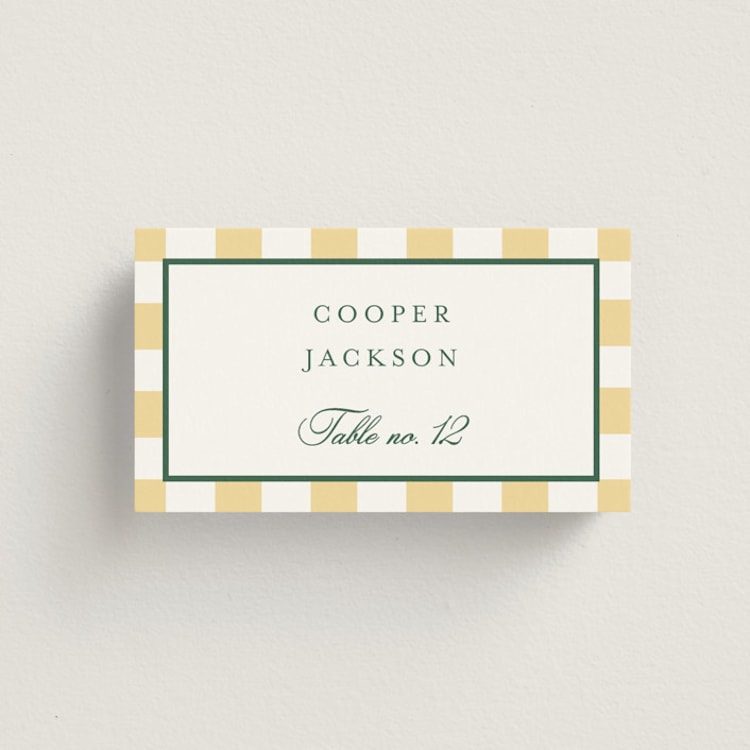 "Curved Frame" - Place Cards in Citrine by Emily Betts - Front
