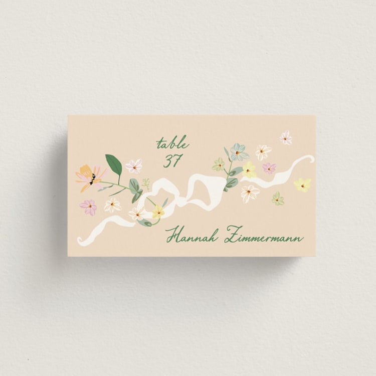 "spring draped garland" - Place Cards in Spring by Phrosné Barwood - Front
