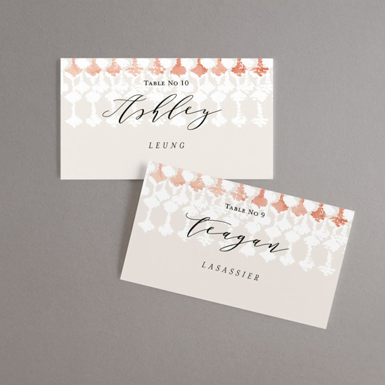 "Moroccan Jewel" - Place Cards in Sepia Sunset by Zhay Smith - Front