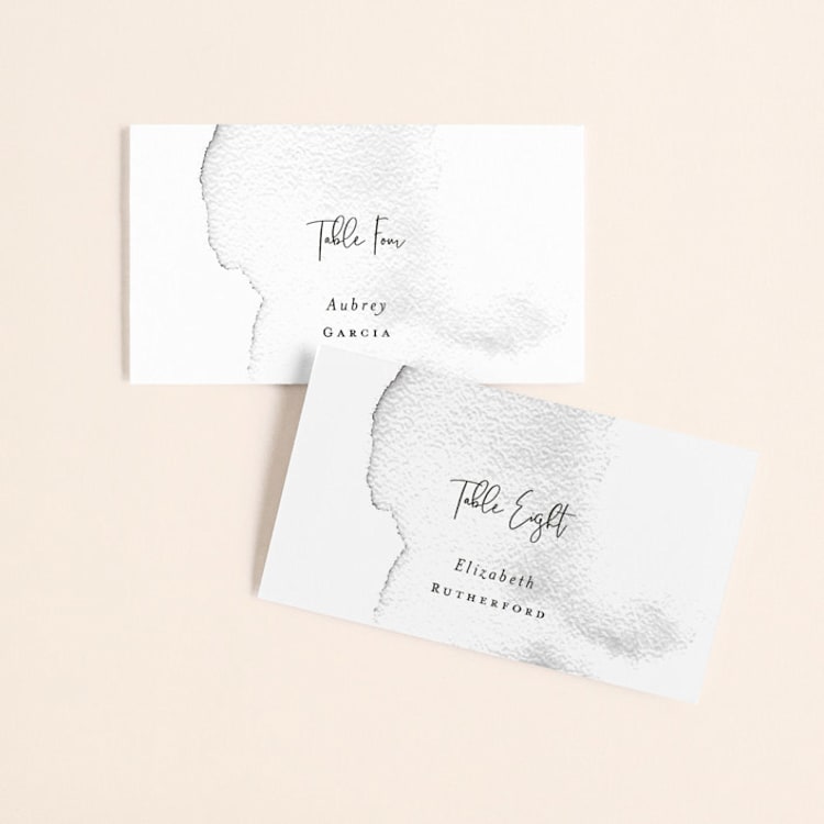 "Moxie" - Place Cards in Ink by Design Lotus - Front