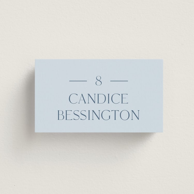 "Floral Type Arch" - Place Cards in Bluebell by Baumbirdy - Front