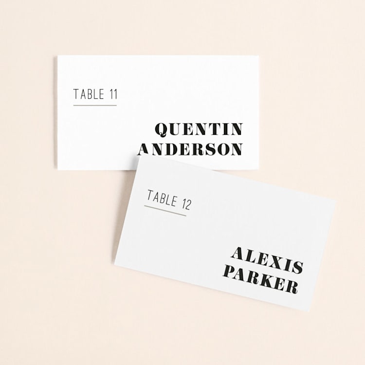 "and the adventure begins" - Place Cards in Diamond by Playground Prints - Front