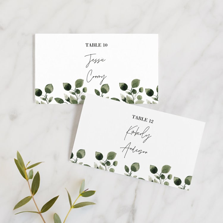 "green rush" - Place Cards in Snow by Anupama - Front