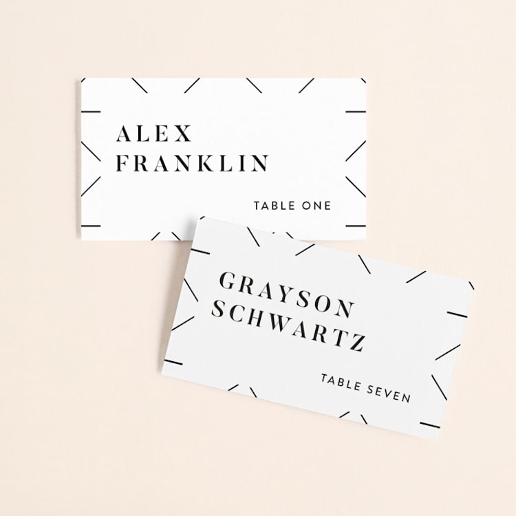 "Harmonie" - Place Cards in Cloud by Carly Reed Walker - Front