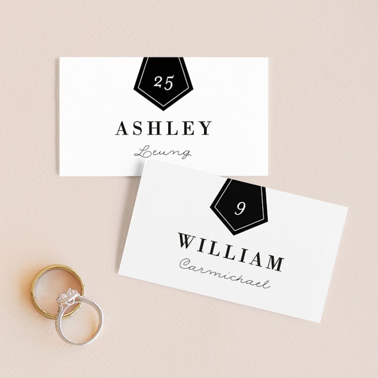 "Helena" - Place Cards in Quartz by 2birdstone - Front