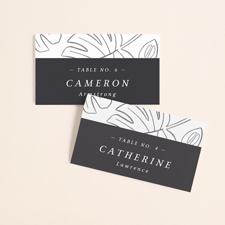 "Crescendo" - Place Cards in Snow by Griffinbell Paper Co. - Front