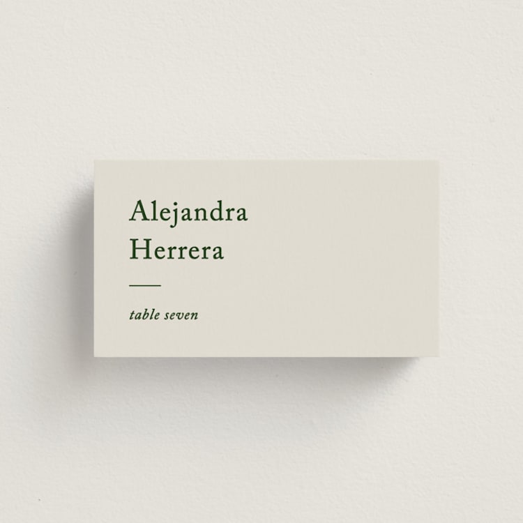 "Editorial" - Place Cards in Forest by Bethan - Front