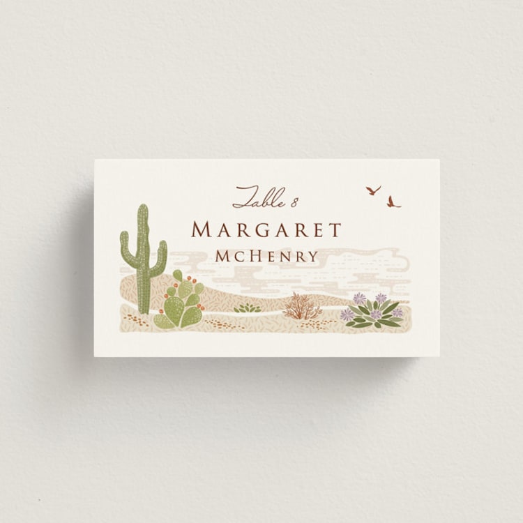 "Westward" - Place Cards in Red Rock by Paper Sun Studio - Front