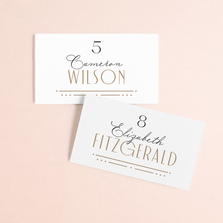 "Encapsulated" - Place Cards in Black Tie by Hooray Creative - Front