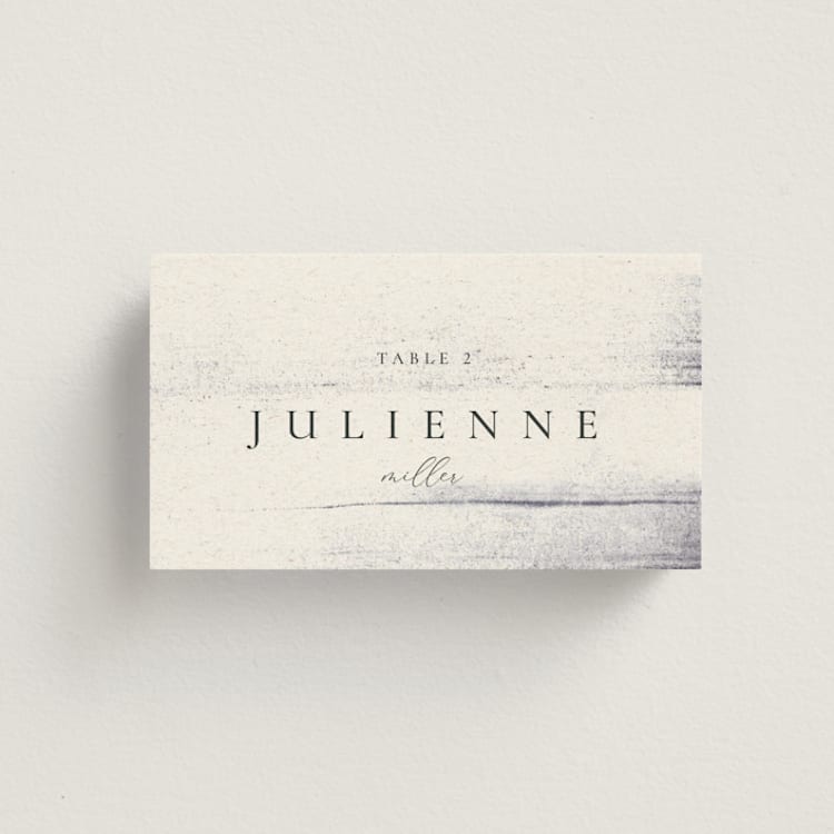 "Stillness" - Place Cards in Horizon by Sumak Studio - Front