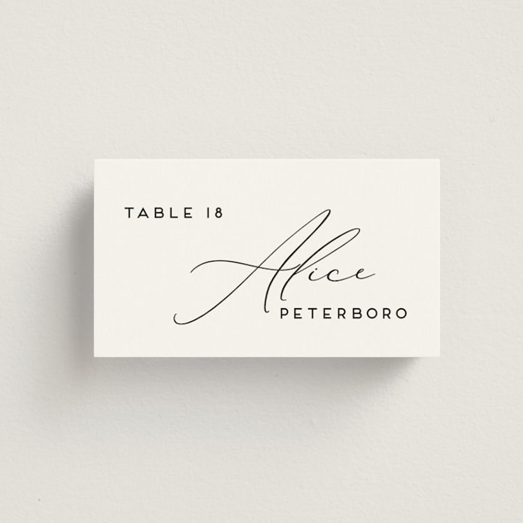 "the script" - Place Cards in Tuxedo by Genna Blackburn - Front