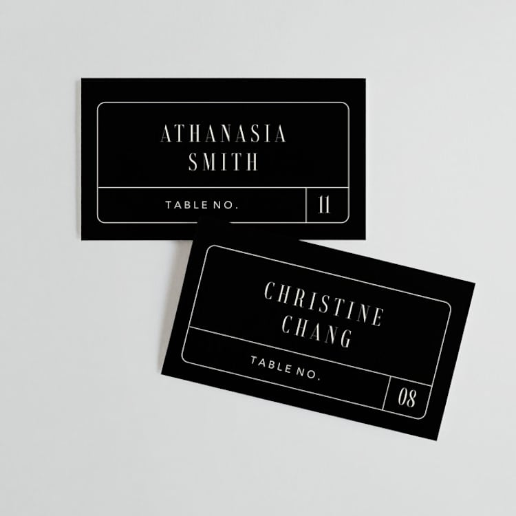 "Everlasting" - Place Cards in Cotton by FRANI - Front