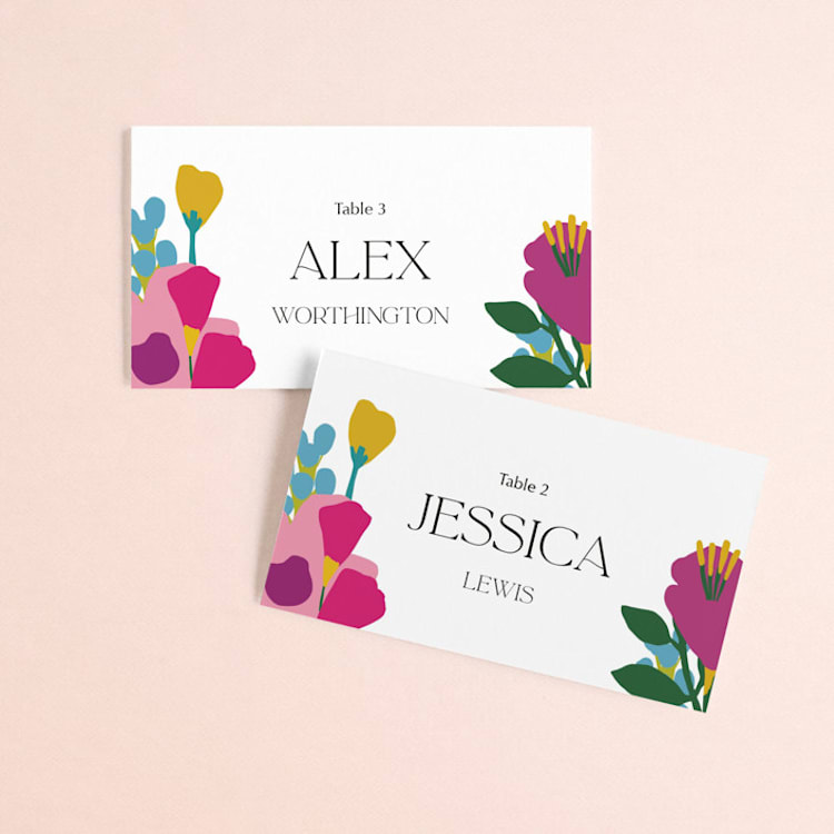 "To the max" - Place Cards in Garden by Inkblot Design - Front