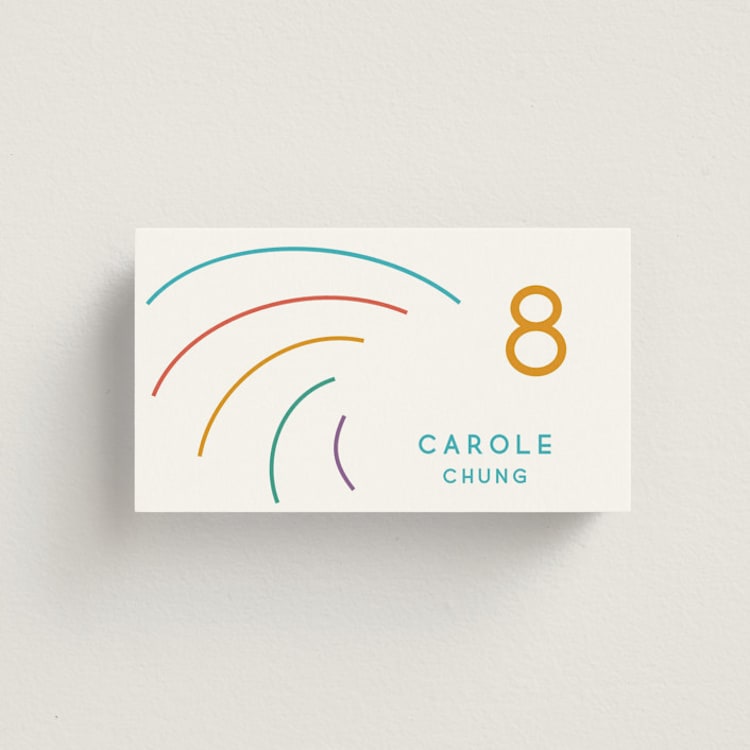 "rainbow 2.0" - Place Cards in Light Hearted by Deborah Chou - Front