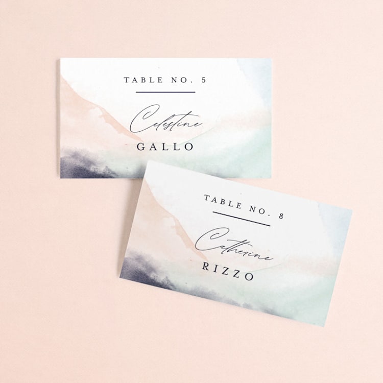 "One Path" - Place Cards in Beach by Pixel and Hank - Front