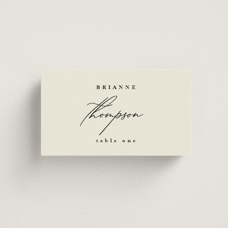 "Love and Faith" - Place Cards in Vanilla by Louise Kay - Front