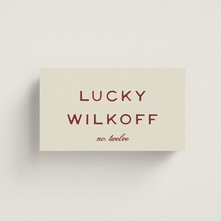 "Rose Ink" - Place Cards in Rust by Ani Somi - Front